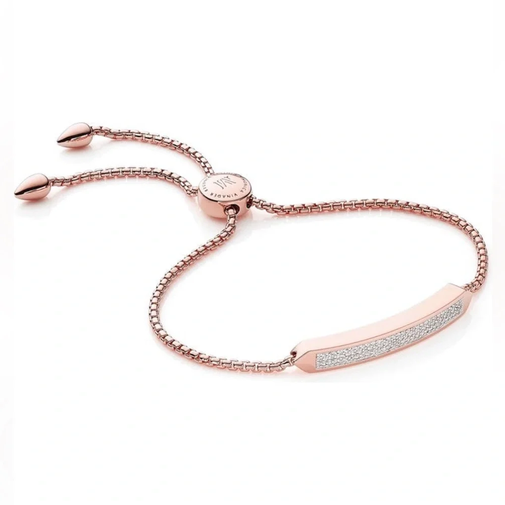 Monica Vinader Baja Skinny Pave Diamond Bracelet